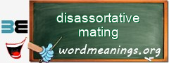 WordMeaning blackboard for disassortative mating